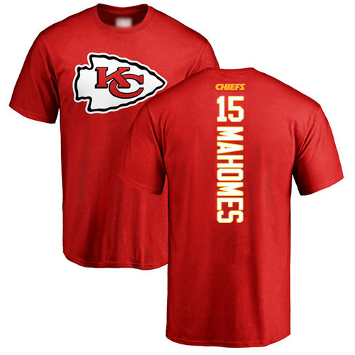 Men Kansas City Chiefs #15 Mahomes Patrick Red Backer T-Shirt->kansas city chiefs->NFL Jersey